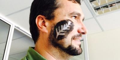 Ruhan w fern logo on cheek