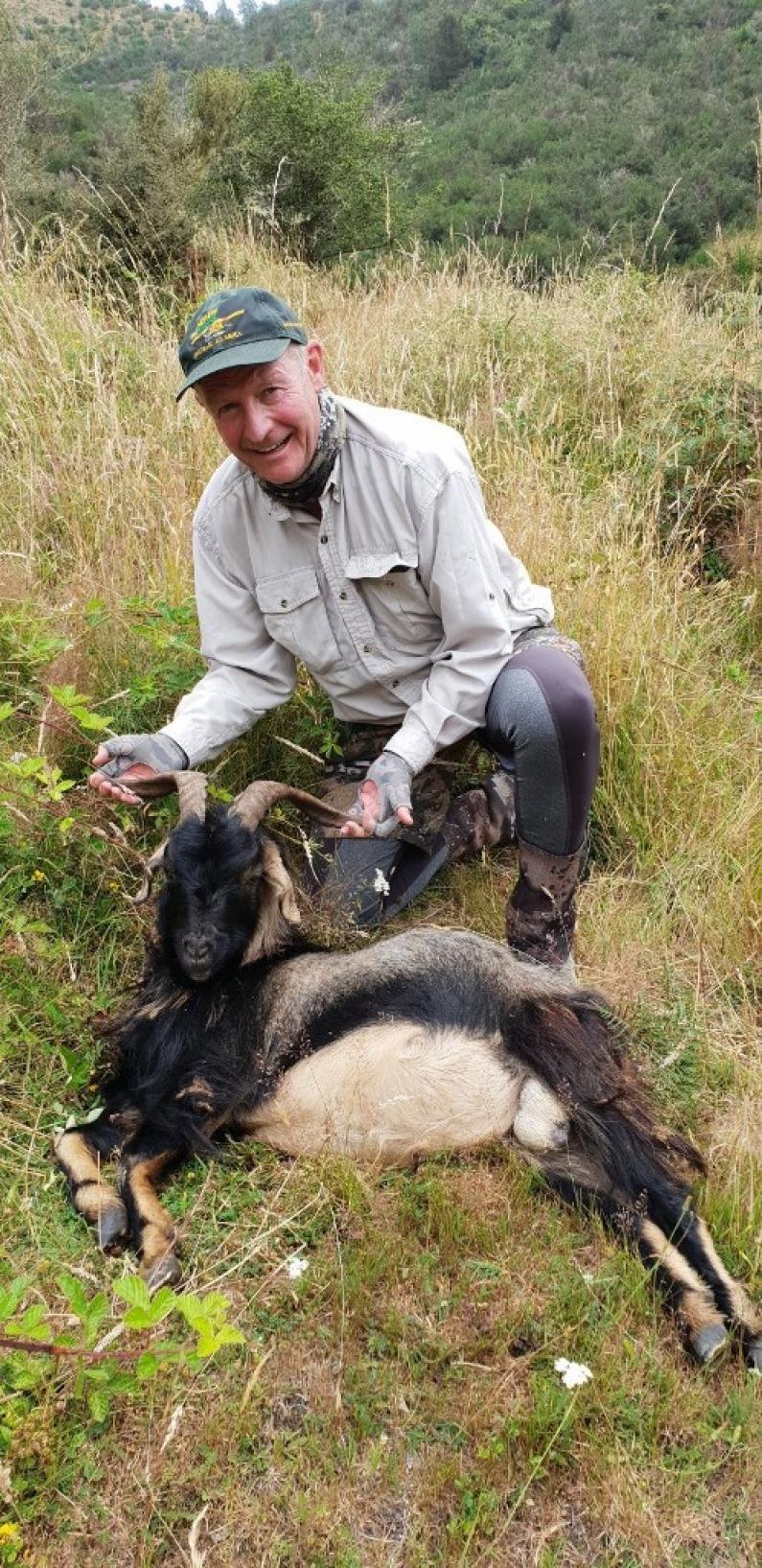 Ian with black wild goat comp