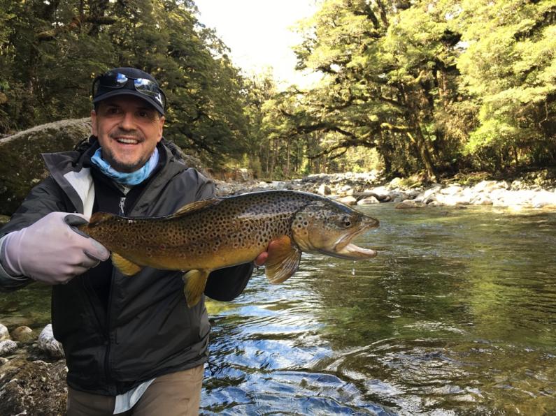 Tom Little with gorgeous greenback trout